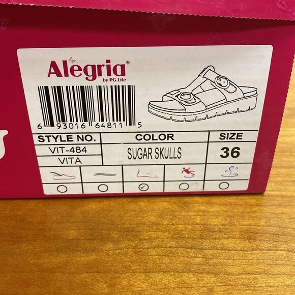 Alegria Vita Sugar Skulls Slide Sandals Size 36 | 6-6.5 - Picture 14 of 14